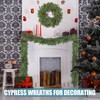 24 Inch Cypress Wreath for Front Door Real Pine Wreath Artificial Green Cedar with Pine Cones Winter Decor Indoor Outdoor - 4 of 4