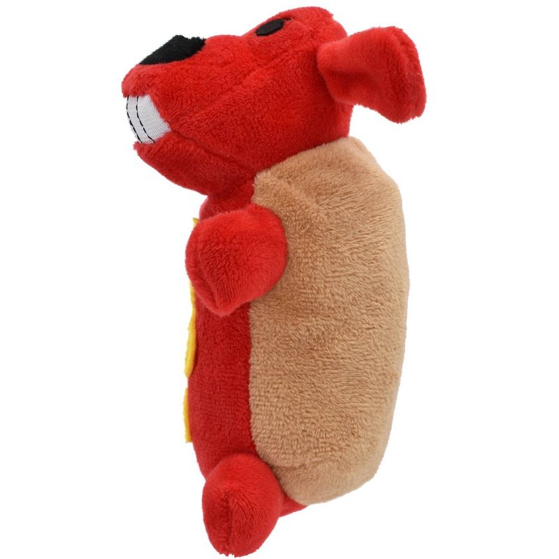 Multipet 6&#34; Loofa Hot Dog Interactive Plush Dog Toy, 2 of 6