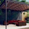 vidaXL 9 Piece Outdoor Patio Lounge Set in Poly Rattan - Brown with Cushions in Cinnamon Red - Durable, Lightweight & Modular Design - 2 of 4