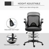 Mesh Drafting Chair, Tall Office Chair with Lumbar Support, Flip-Up Armrests, Footrest Ring and Adjustable Seat Height - 4 of 4