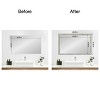 Amanti Art Mirror Makeover Bathroom Mirror Frame Border Kit - Fully Assembled Peel and Stick Frame - Mirror NOT Included - Dove Greywash Narrow Trim - 3 of 4