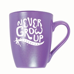 Elanze Designs Never Grow Up Neverland 10 ounce New Bone China Coffee Tea Cup Mug, Passion Purple - 1 of 4
