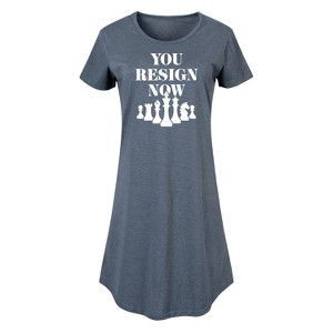 Women's - Instant Message - You Resign Now Graphic T-shirt Dress - 1 of 4