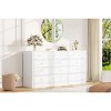 12 Drawer Dresser for Bedroom, Wood Dresser with Power Outlet, Wide Chest of Drawers for Living Room, Hallway, Tall Dressers with Smooth Metal Rail - 4 of 4