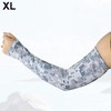 Unique Bargains Basketball Sports Camouflage Cooling Arm Elbow Compression Sleeve Gray White 1 Pair - 3 of 4