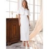 INSPIRE CHIC Women's Formal Sets 2025 Elegant Cocktail Wedding Guest Sheath Dresses with Cape 2pcs - 3 of 4