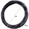 Zone Tech Non-Slip Car Decoration Steering Wheel Handbrake Gear Shift Plush Cover – Auto Comfortable Thermal Steering Wheel Cover (Gray) - 4 of 4