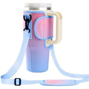 BABYYER Water Bottle Carrier Bag Fits 40 Oz Tumbler with Handle, Bottle Bag with Adjustable Shoulder Strap, Neoprene Bottle Holder - 1 of 4