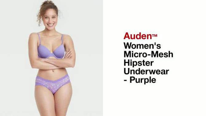 Women's Micro-Mesh Hipster Underwear - Auden™ Purple, 2 of 6, play video