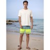 INSPIRE CHIC Men's Summer Beach Casual Color Block Striped Drawstring Board Shorts - 3 of 4
