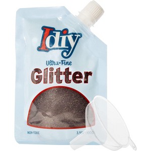 iDIY Ultra Fine Glitter (100g, 3.5 oz Pouch) w Easy-Pour Bag & Funnel- Wine Mauve Extra Fine-Non-Toxic, Crafts, Projects, Festivals, Gift, Summer Camp - 1 of 4