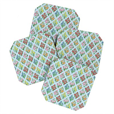 Evanjelina & Co Japanese Collection Blue Coaster Set - Deny Designs