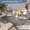 ALAULM 7 Piece Patio Dining Set Outdoor Furniture, Metal Patio Furniture Set 6 Fixed Chairs and Large Table - 2 of 4