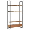 vidaXL Bookshelf 118x30x200 cm Solid Rough Mango Wood - 4 of 4
