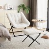 Whizmax Saucer Chair, Plush Comfy Seat with Non-Slip Base for Teens & Adults, XL Foldable Lounge Chair for Bedroom/Dorm, Accent Chair - 2 of 4