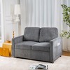 SKRAN Retractable 3 Seater Sofa, Easy To Assemble, Suitable For Living Rooms, Apartments And Flexible Sofas For Small Spaces, Gray Corduroy - 2 of 4