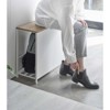 Yamazaki Home - Entryway Storage Organizer & Bench (18" H) - Steel + Wood - 3 of 4