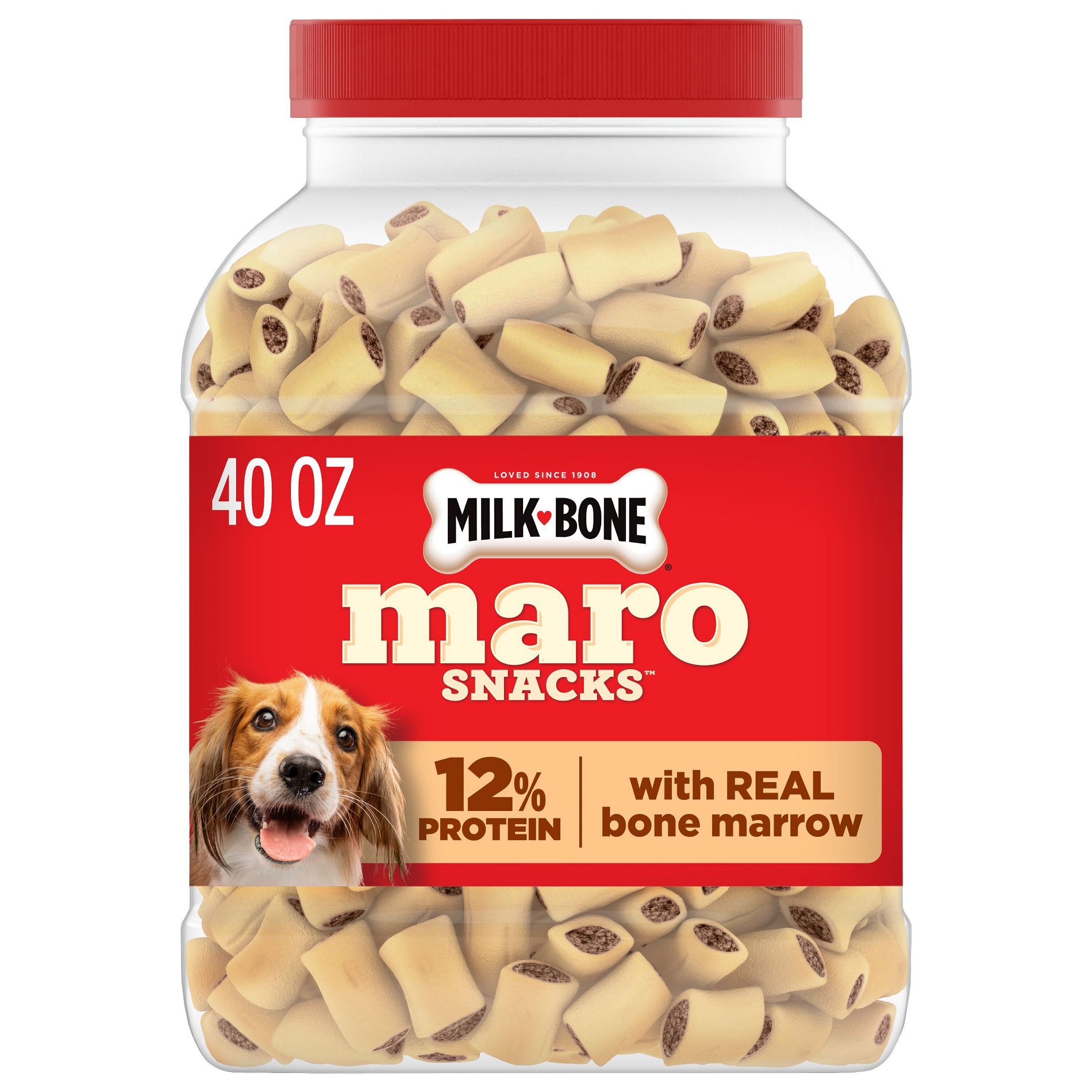Milk-Bone Marosnacks Dog Treat with Peanut Butter Flavor - 40oz
