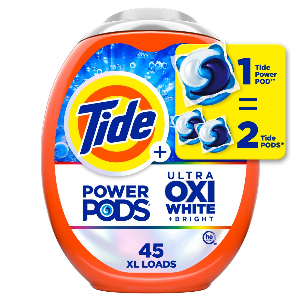 Photos - Ironing Board Tide Power Pods Oxi Whitening Laundry Detergent - 45ct 