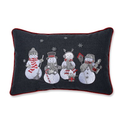 11.5"x18.5" Frosty & Friends Lumbar Throw Pillow - Pillow Perfect