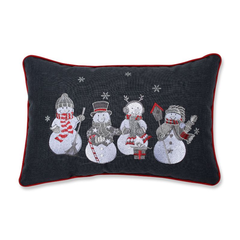 11.5&#34;x18.5&#34; Indoor Christmas Frosty and Friends Rectangular Throw Pillow  - Pillow Perfect, 1 of 7