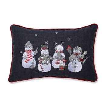 11.5"x18.5" Indoor Christmas Frosty and Friends Rectangular Throw Pillow  - Pillow Perfect
