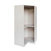 Wooden Polygon Corner Wardrobe with Shelves, Clothing Armoire with Hanging Rod 4B - ModernLuxe - 4 of 4
