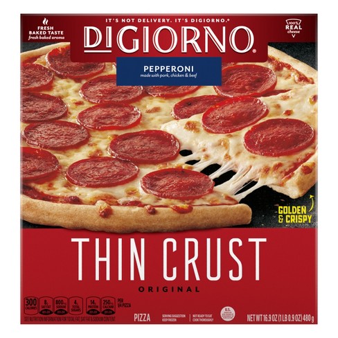 Digiorno Thin Crust Pepperoni Frozen Pizza - 16.9oz : Target