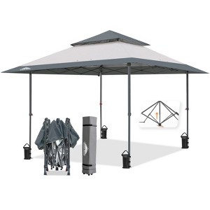 EAGLE PEAK 13x13ft Pop Up Canopy Tent Instant Outdoor Canopy Easy Setup w/Auto Extending Eaves - 1 of 4