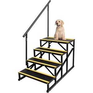Portable Step Stool with Handrail, Non-Skid Tape Pool Ladder for RV, Travel Traile, Camper Stairs for Indoor and Outdoor Use, Ground Pool Access - 1 of 4