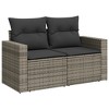 vidaXL 8 Piece Patio Sofa Set with Cushions - Gray Poly Rattan - 4 of 4