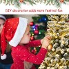 Tangkula Snow Flocked Pencil Pre-lit Christmas Tree with Flexible Stand Thick Leaves LED Lights - 4 of 4