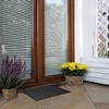 Evideco French Home Goods Outdoor Front Door Mat Drew Checkerboard Rubber Rug 24x16 Black - 3 of 4