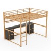 NicBex Full Loft Bed with Desk Metal Bed Frame with 4 Drawers, Long Storage Shelves, Ladder and Full Length Guardrail, No Box Spring Required - 3 of 4