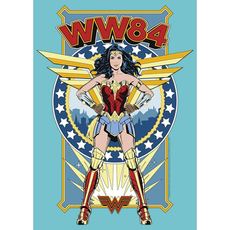 Girl's Wonder Woman 1984 WW84 Comic Poster T-Shirt, 2 of 5