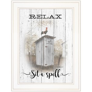 Relax-Sit a Spell By Billy Jacobs, Ready to Hang Framed Print, White Frame - 1 of 1