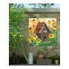 Cottage Garden West of The Wind Farm Bird Yellow, Green, Brown 24 x 24 Inch Waterproof Gallery Wrapped Canvas, Outdoor Garden, Yard, Patio All Weather - 2 of 2