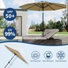 10ft Patio Umbrella, Table Umbrella Outdoor Patio with Crank Lift & Push Button Tilt, 8 Sturdy Ribs for Yard, Deck, Pool - 3 of 4