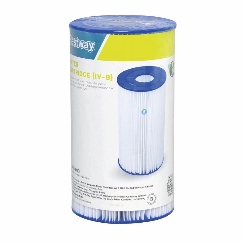 Bestway Flowclear Type IV or Type B Replacement Cartridge Filter for Above Ground Swimming Pool with 2500 Gallon Per Hour Filter Pump, 5 of 8