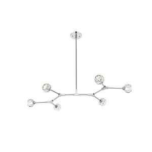 Elegant Lighting Zayne 6 Light Pendant in Chrome - 1 of 4
