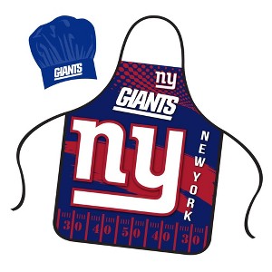 NFL Apron & Chef Hat Set, with Large Team Logo - New York Giants - 1 of 2