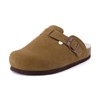 CUSHIONAIRE Women's Hana Cork footbed clog with Genuine Leather upper, Faux Fur lining, and +Comfort - 2 of 4
