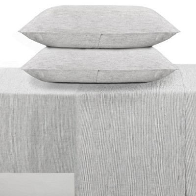 Twin Shadow Pinstripe French Linen Sheet Set