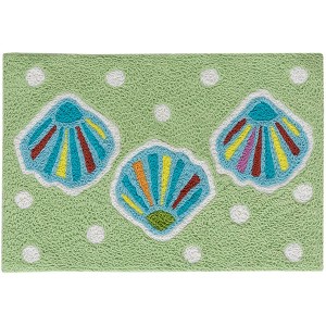 Jellybean Multi-Colored Clam Shells Doormat, 20" x 30" – Vibrant Coastal Accent Rug for Beach Homes or Outdoor Entryways - 1 of 3