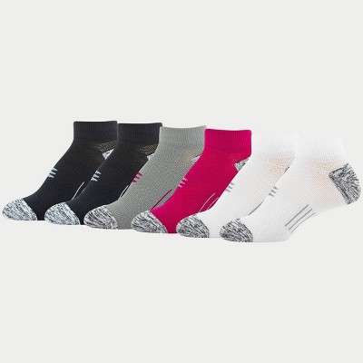 Powersox Women's Cushioned 6pk Low Cut Athletic Socks - White/Black 4-10