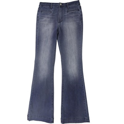 Articles of Society Womens Olive Flared Jeans