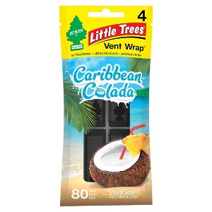 Little Trees Vent Wrap Caribbean Colada 4pk Air Freshener - 1 of 4