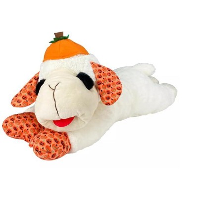 Multipet Halloween Jumbo Lamb Chop Dog Toy Pumpkin Hat - 24 Inch
