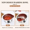 4-in-1 Washing Bowl for Quinoa, Stainless Steel Rinser With Side Drainers Small Colander for Cleaning Fruits, Vegetables - 4 of 4