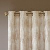 ChicFurnit Curtain Panel Jacquard Wavy Brush Stroke Total Blackout for Private Spaces, Off-White, 95"*50"*0.12" - 2 of 4